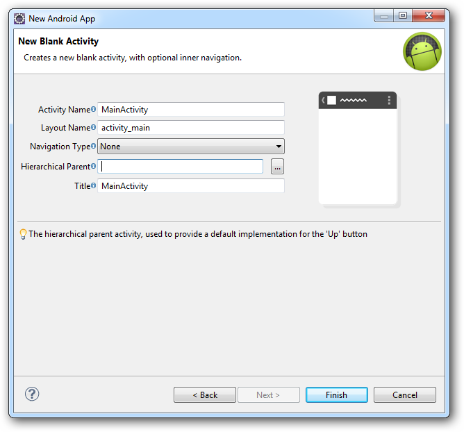Permet de créer une première activité facilement