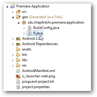 On retrouve le fichier R.java dans gen/<votre_package>/