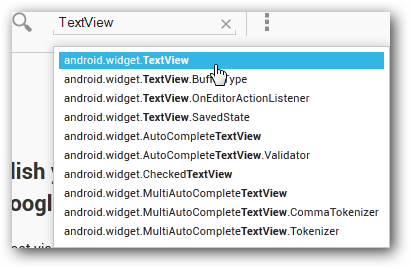 Une liste s'affiche afin que vous sélectionniez ce qui vous intéresse