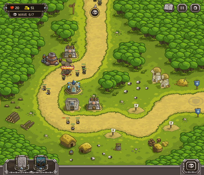 Un jeu réalisé en Flash : Kingdom Rush.