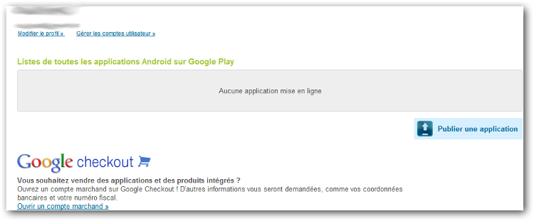 La console pour développeurs