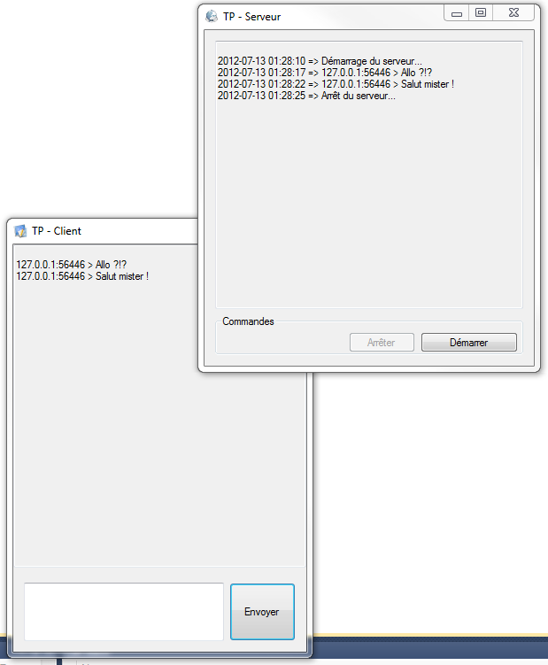 Voici comment devrait fonctionner la paire.