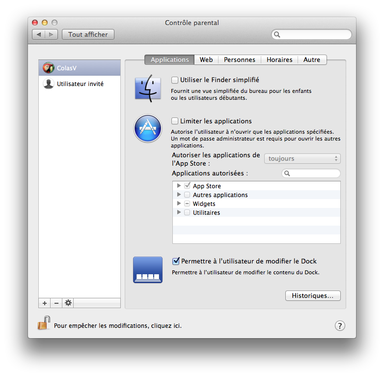 Le contrôle parental