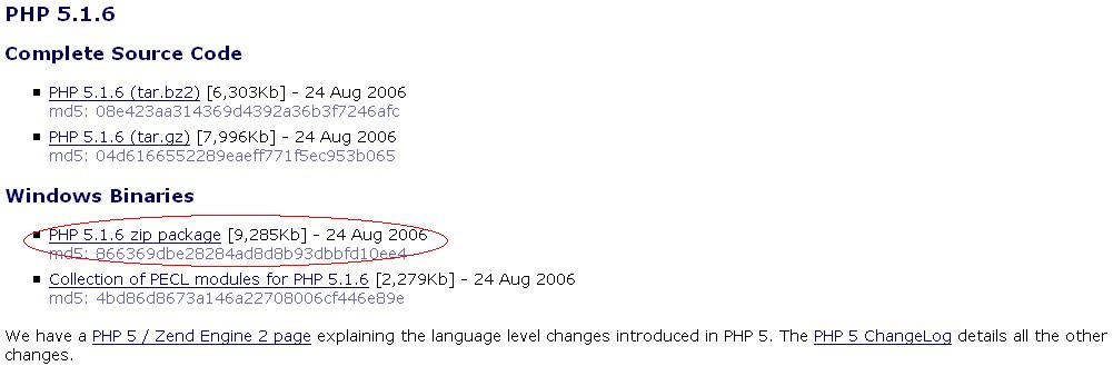 Choisir 'Zip Package' en dessous de 'Windows Binaries'