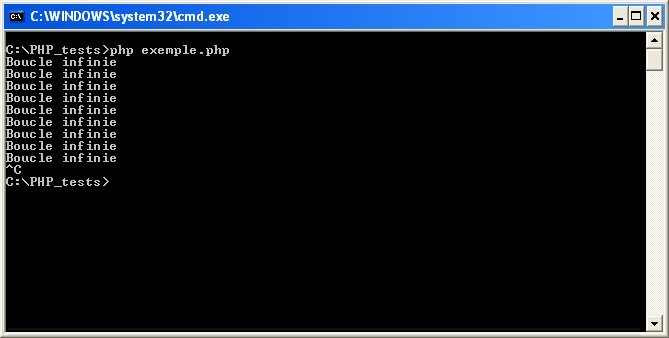 CTRL + C stoppe le script