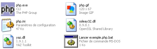 Lancer exemple.php.bat