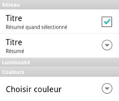 Regardez la première préférence, la case est cochée par défaut et c'est le résumé associé qui est affiché