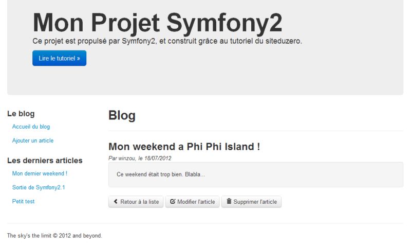 Visualisation d'un article