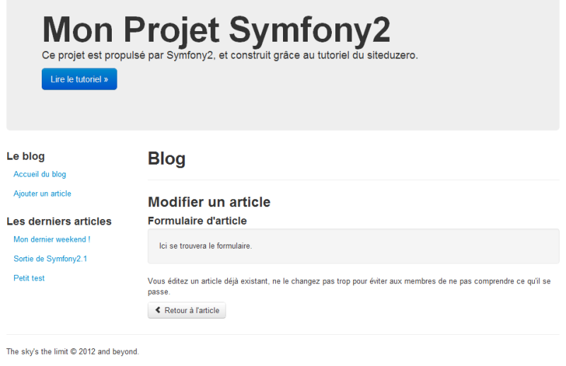 Modification d'un article