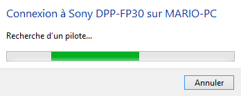 Installation du pilote de l'imprimante sur LUIGI-PC