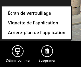 Définir une photo comme...
