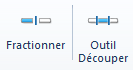 Boutons Fractionner et Découper