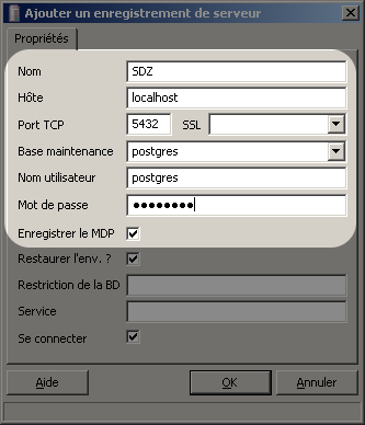 Configuration du serveur
