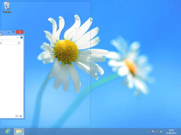 Positionnement d'une fenêtre dans la moitié gauche de l'écran