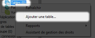 Ajouter une table