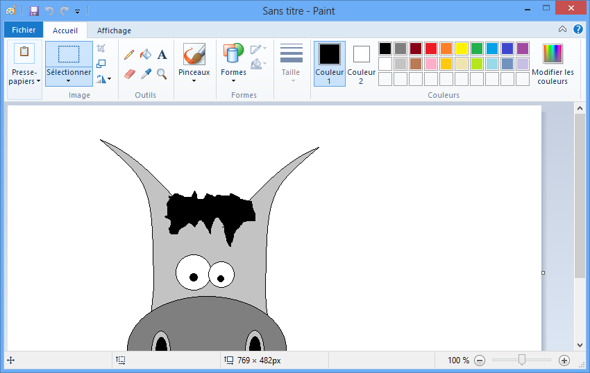 Paint, le logiciel de dessin. J’espère que vous aurez reconnu mon Zozor ! Non ? Ah bon.