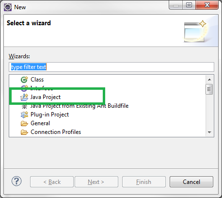 Création de projet Java - étape 1