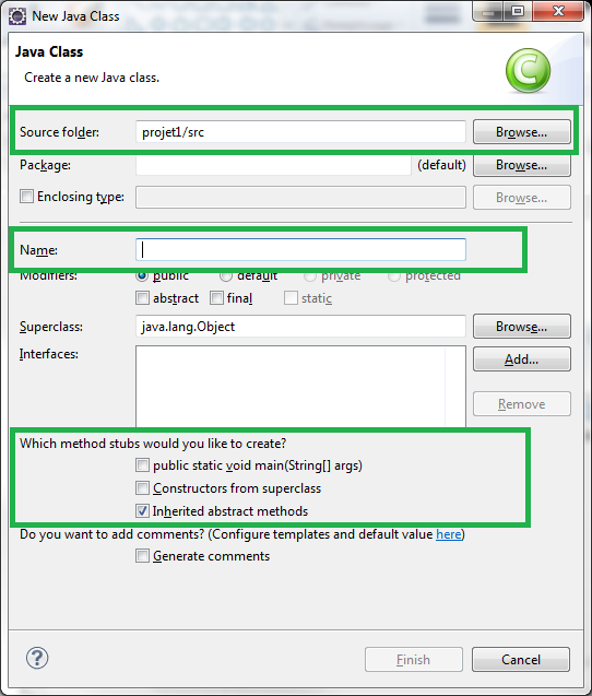 Création d'une classe