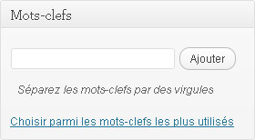 Bloc « Mots-clefs »