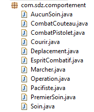 Package des comportements