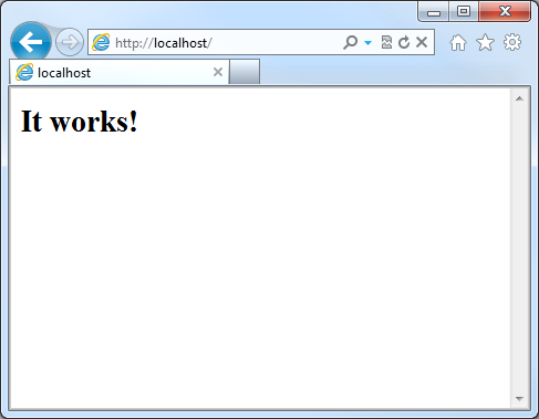 Le serveur Web est opérationnel