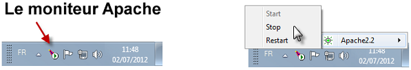 Démarrage, arrêt et redémarrage du service Apache en quelques clics de souris