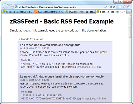 Le flux « À la une » du site lemonde.fr a été parsé