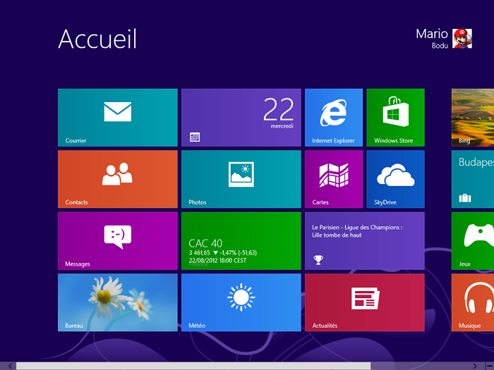 Le côté « Metro » de Windows 8