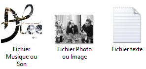 Divers fichiers et leur aperçu