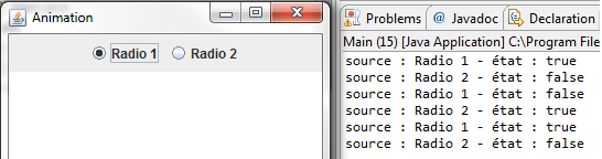 Test des boutons radio