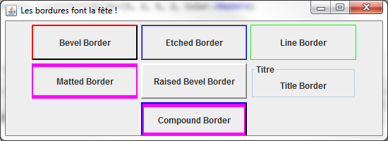 Exemples de bordures