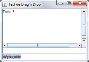Changement de JTextField