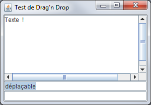 Texte cliqué-glissé