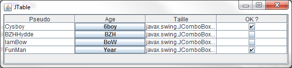 Problème d'affichage d'une combo