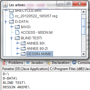 Arborescence qui réagit