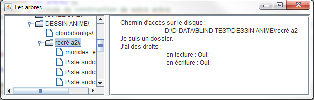 Afficher des informations sur les fichiers