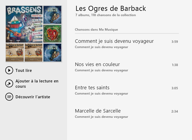 Lecture de ma musique