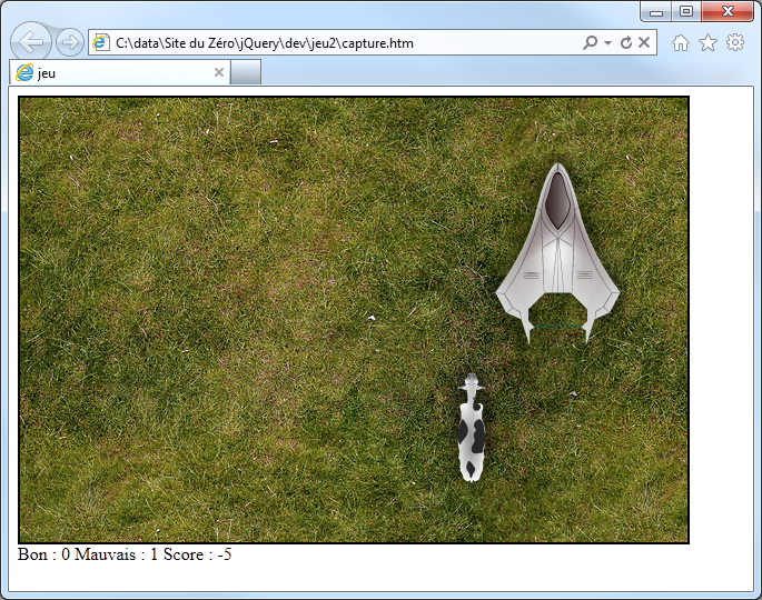 Le jeu une fois terminé