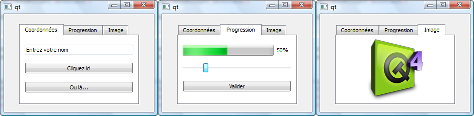 Le QTabWidget en action
