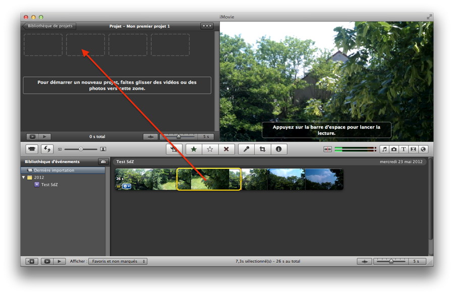 Ajouter un élément au projet