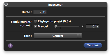 L'inspecteur pour un titre