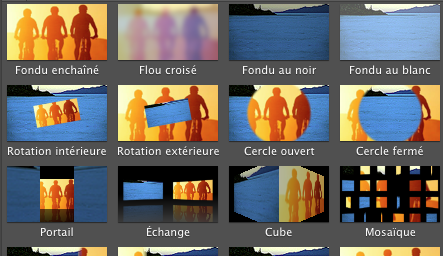 Bibliothèque de transitions