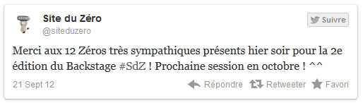 Intégration d'un tweet dans un article