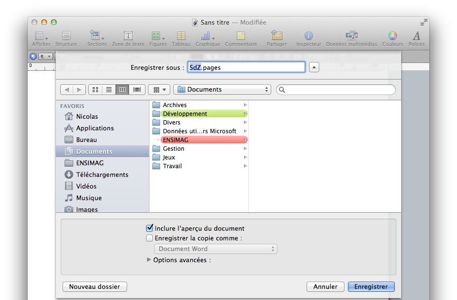 Enregistrement sur votre disque dur