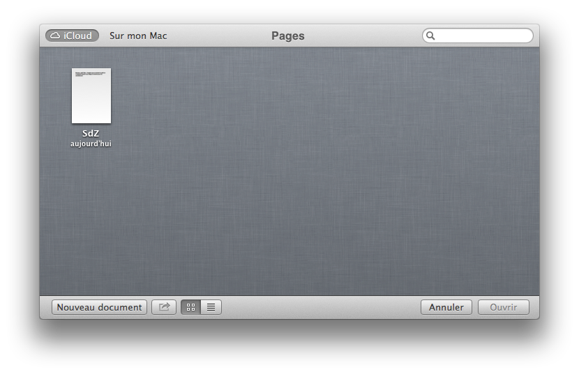 Enregistrement sur iCloud