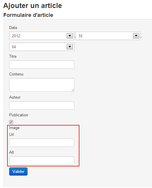 Le formulaire est à jour