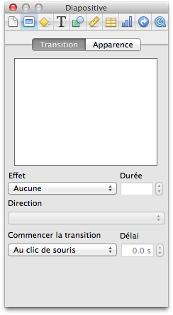 L'inspecteur dans Keynote