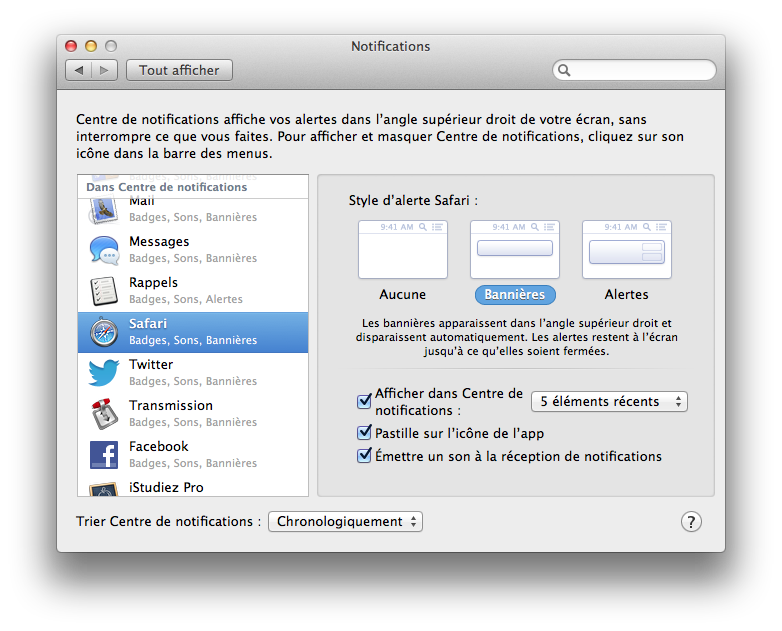Afficher des alertes