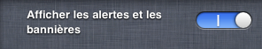 Afficher les alertes et les bannières