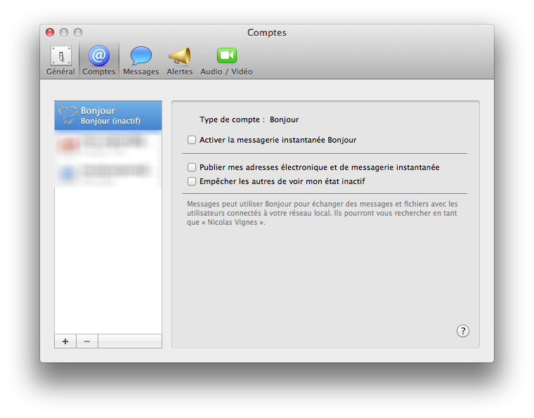 Préférences Messages